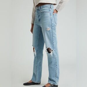 Pacsun Light Indigo Ripped Knee Dad Jeans